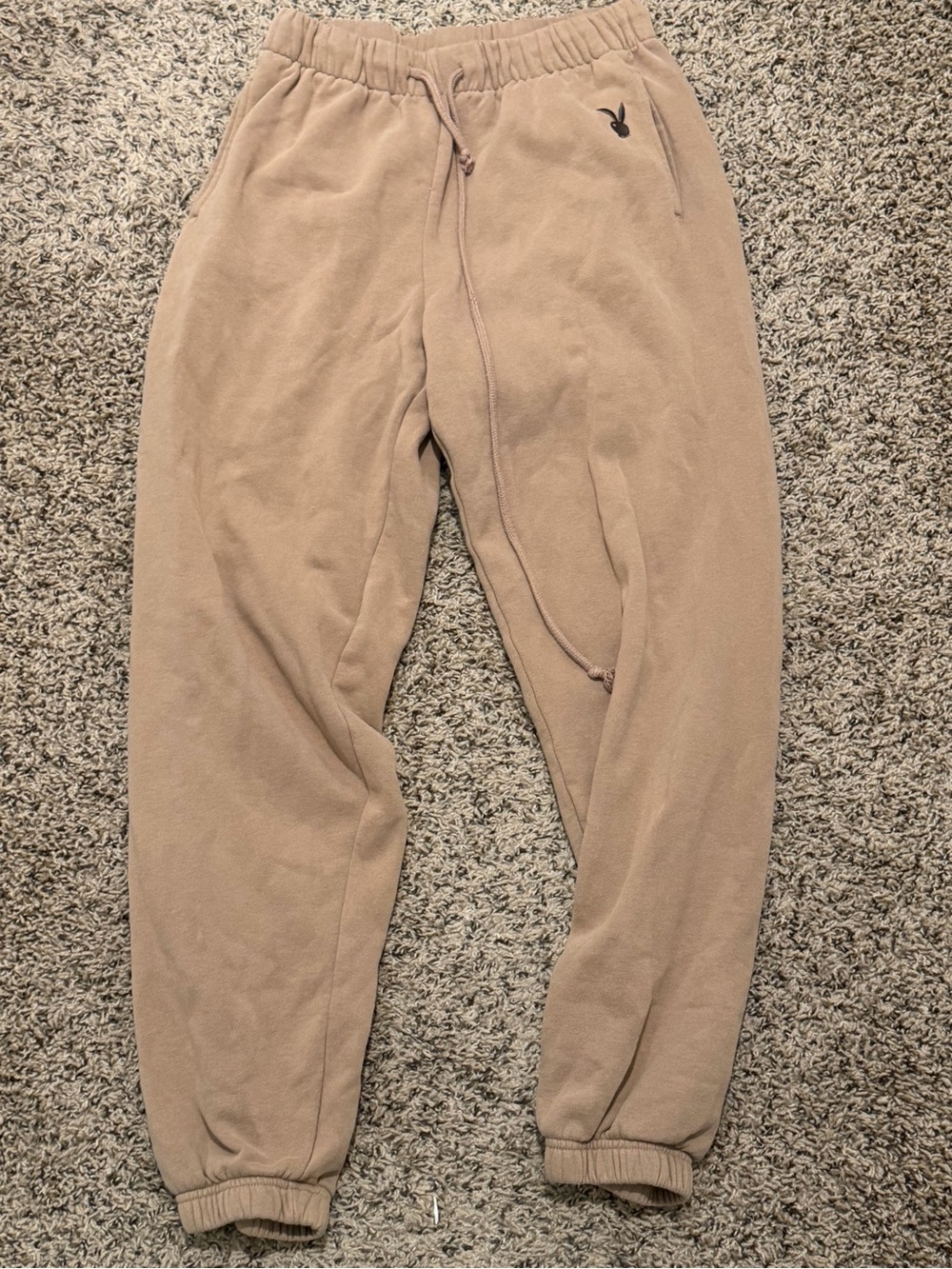 PacSun women’s Tan Fleece Joggers with Drawstring